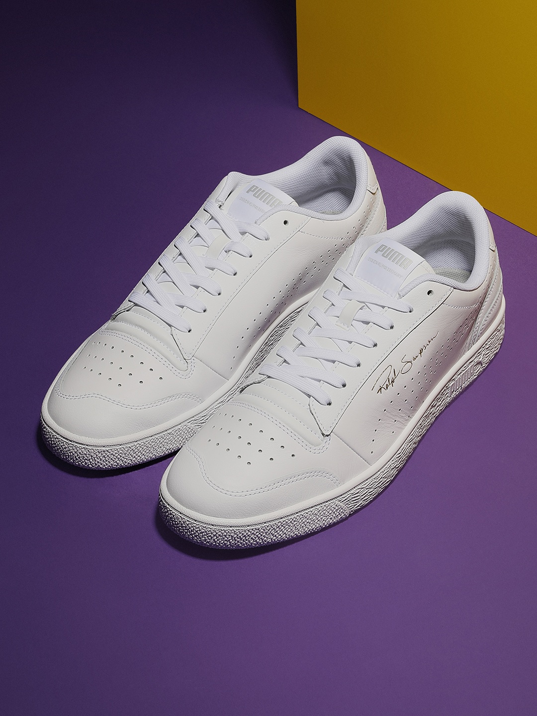 

Puma Unisex White Ralph Sampson Lo Leather Sneakers