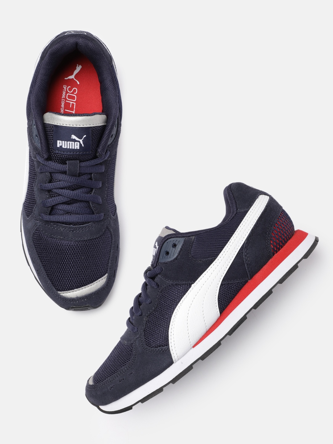 

Puma Men Navy Blue Vista Solid Sneakers