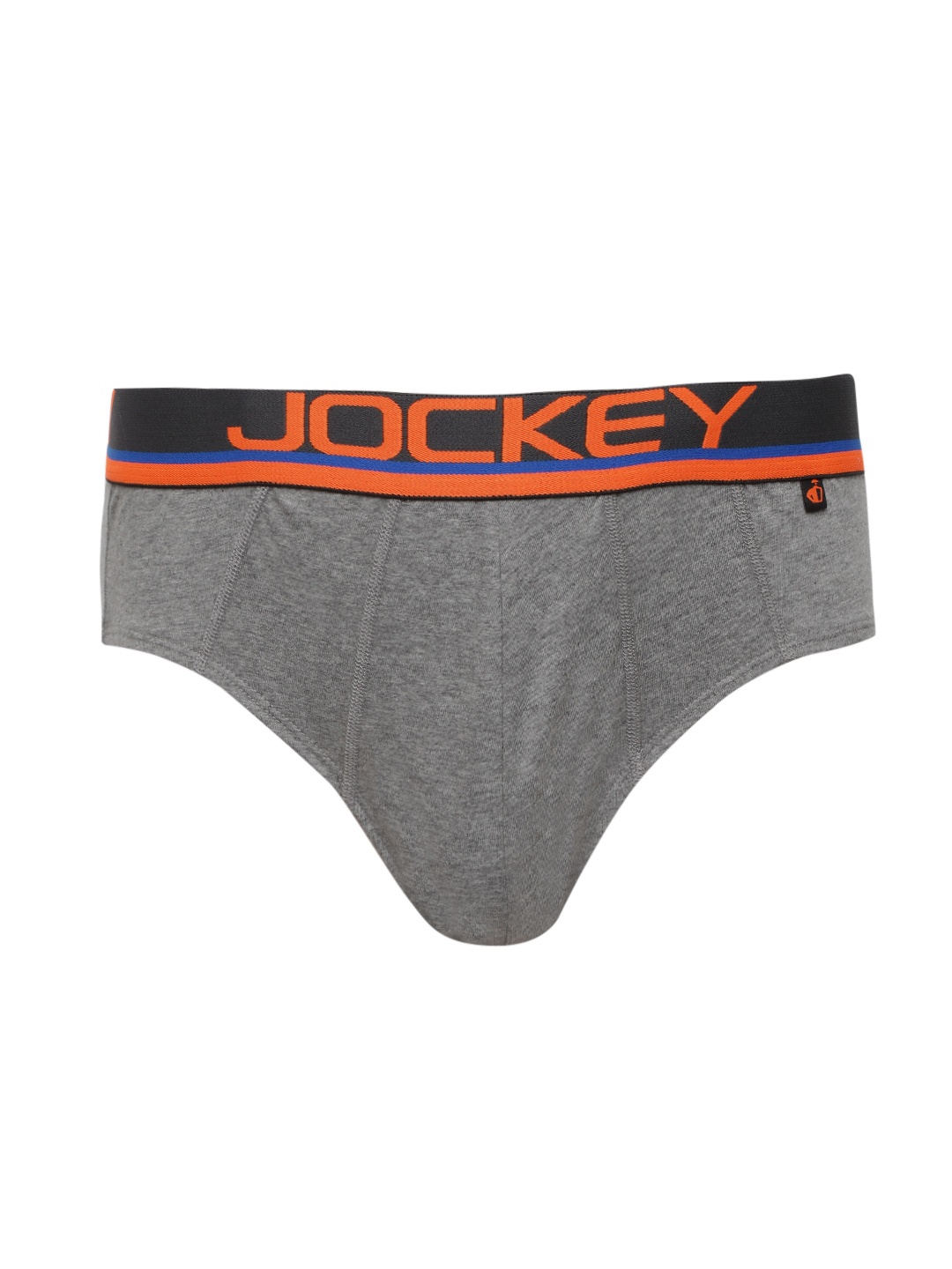 

Jockey Men Grey Melange Solid Basic Briefs FP01-0105