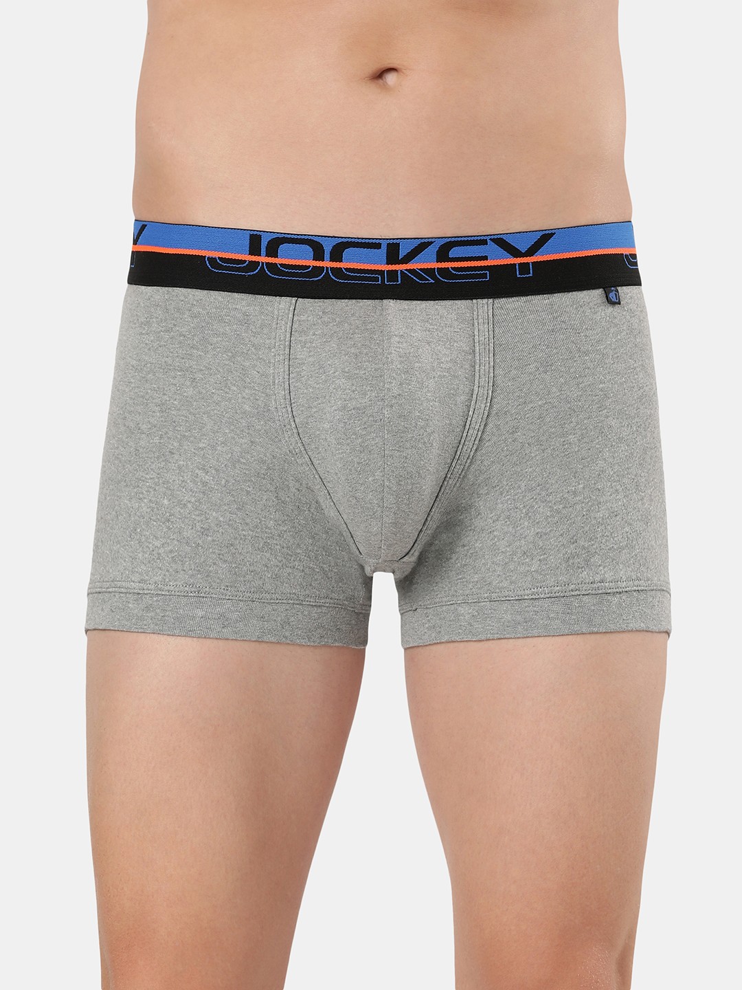 

Jockey Men Cotton Trunk FP03-0105, Grey melange