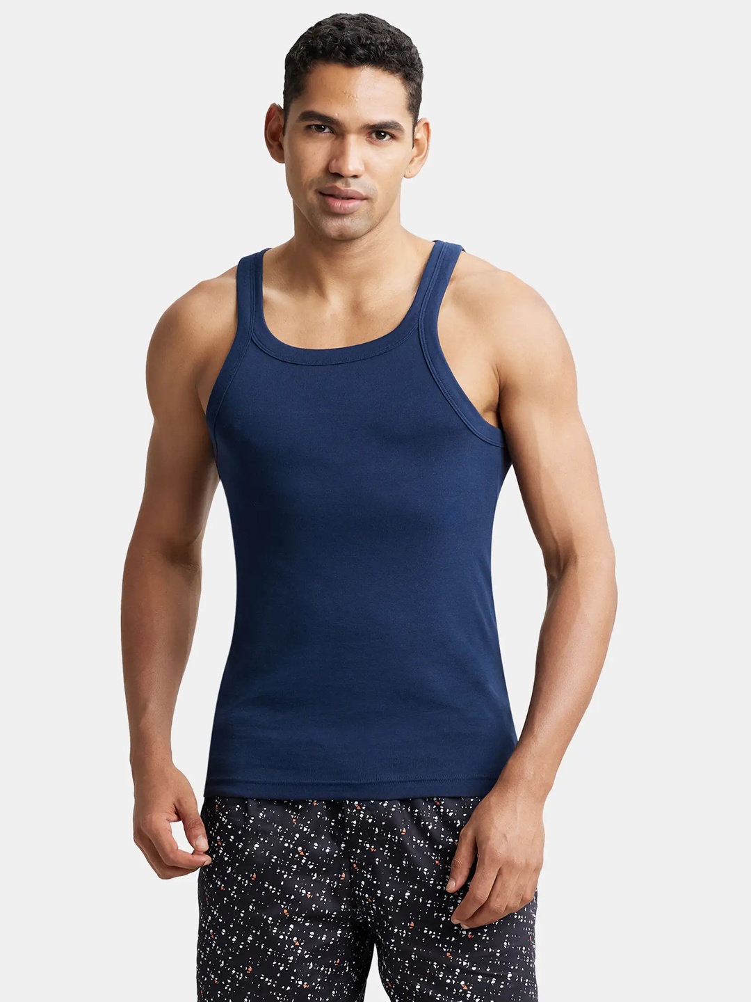 

Jockey Super Combed Cotton Innerwear Vest, Blue