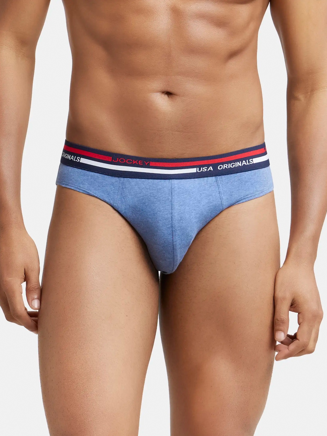 

Jockey Combed Cotton Brief with Ultrasoft Waistband-US49, Blue