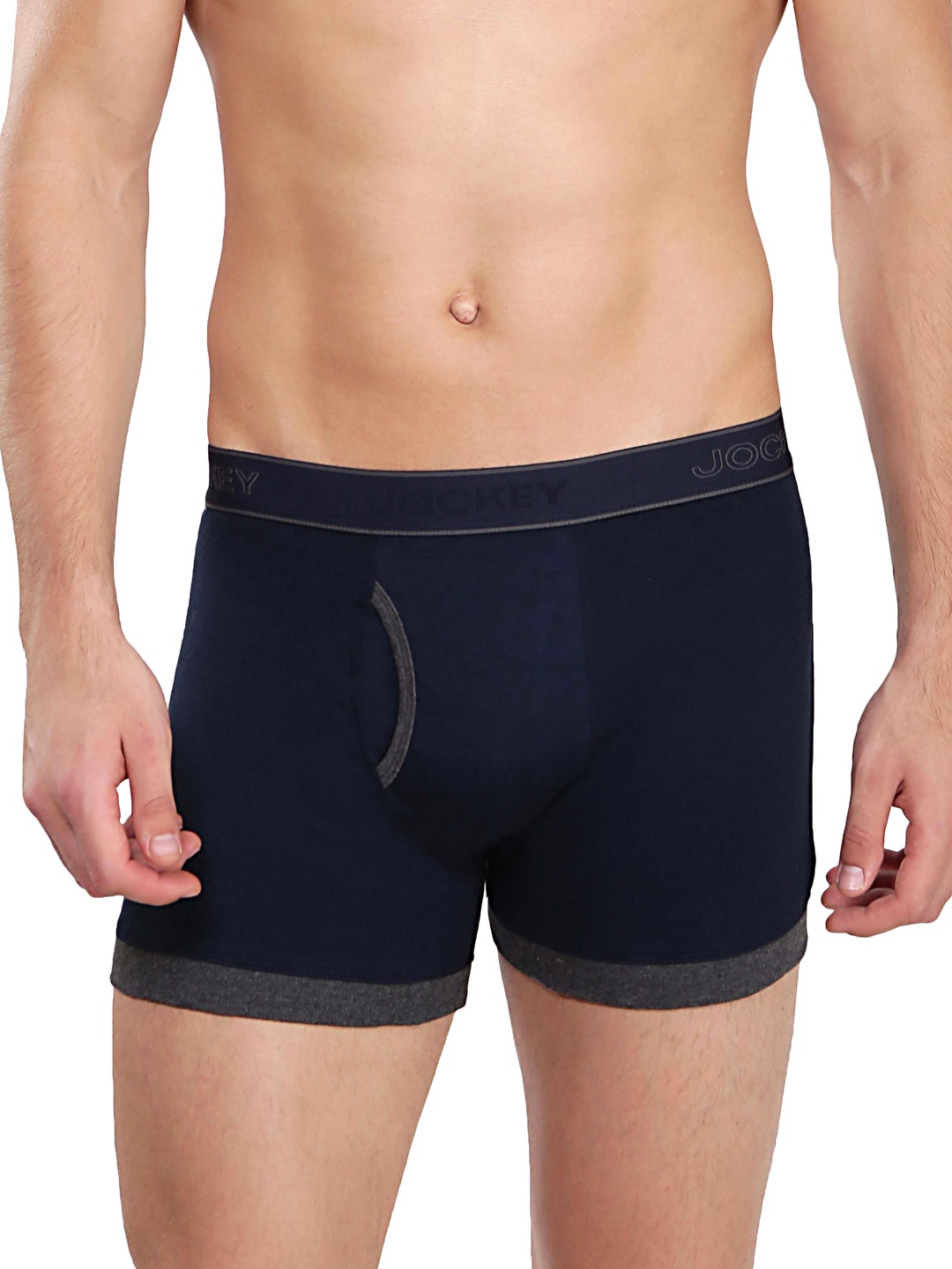 

Jockey Men Navy Blue Solid Trunks 1017-0105