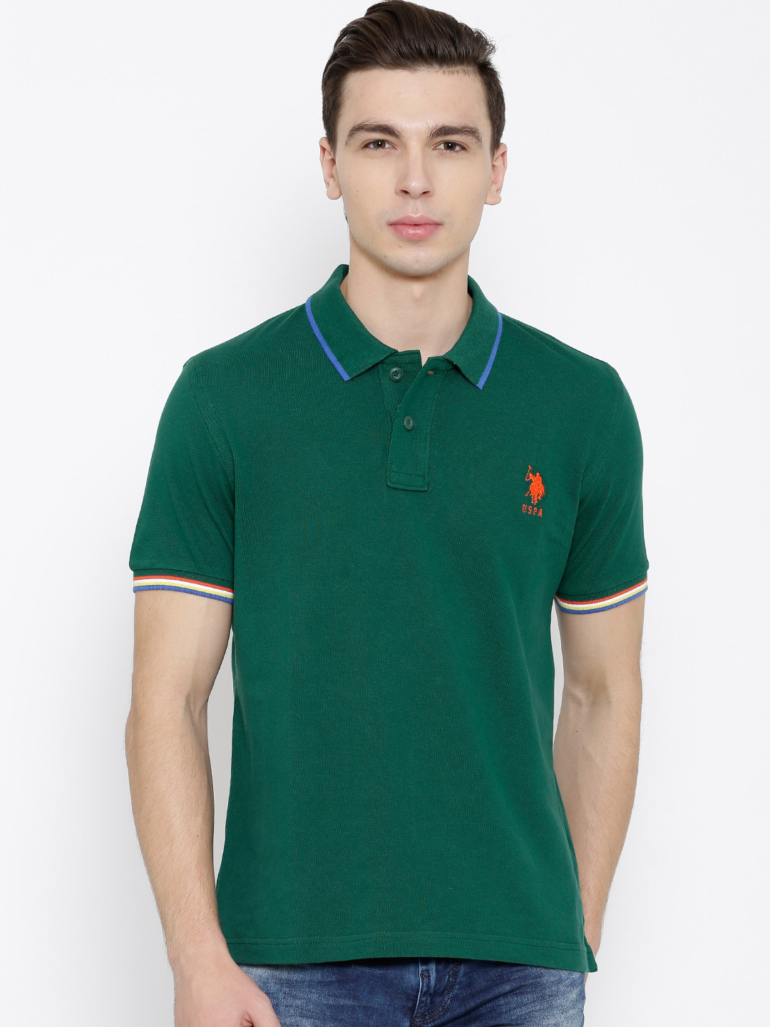 

U.S. Polo Assn. Green Polo Pure Cotton T-shirt