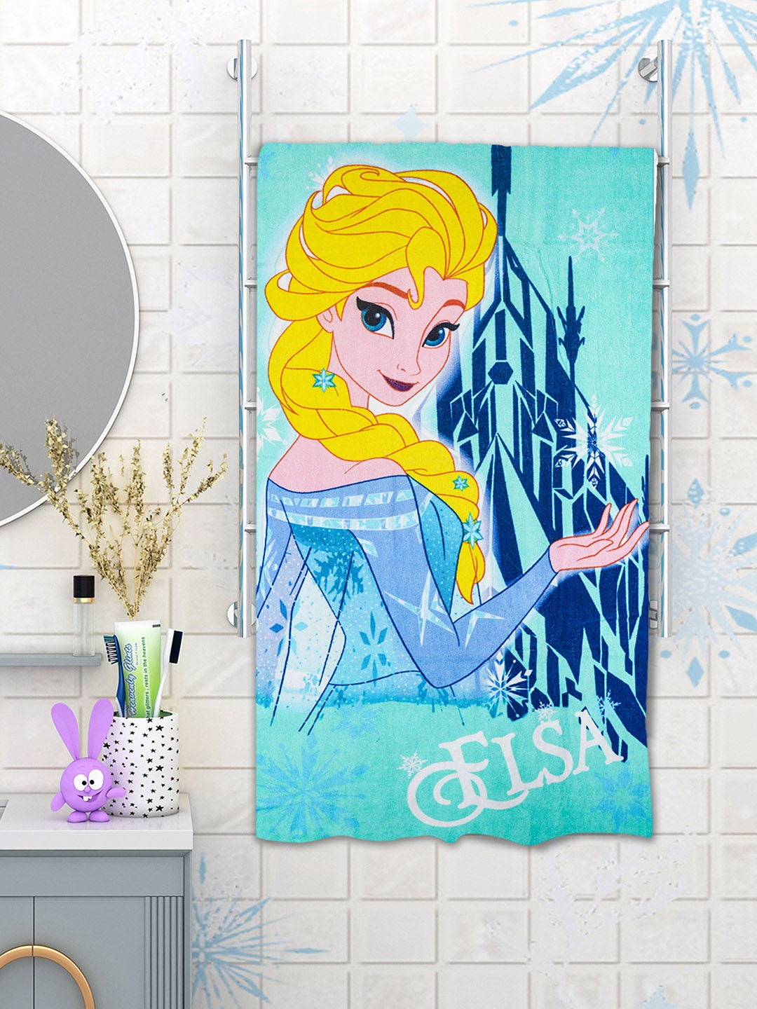

Disney Kids Princess Print Bath Towel, Blue