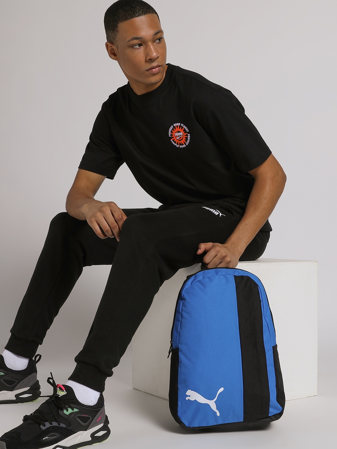 

Puma Unisex Blue & Black Colourblocked teamGOAL 23 Backpack