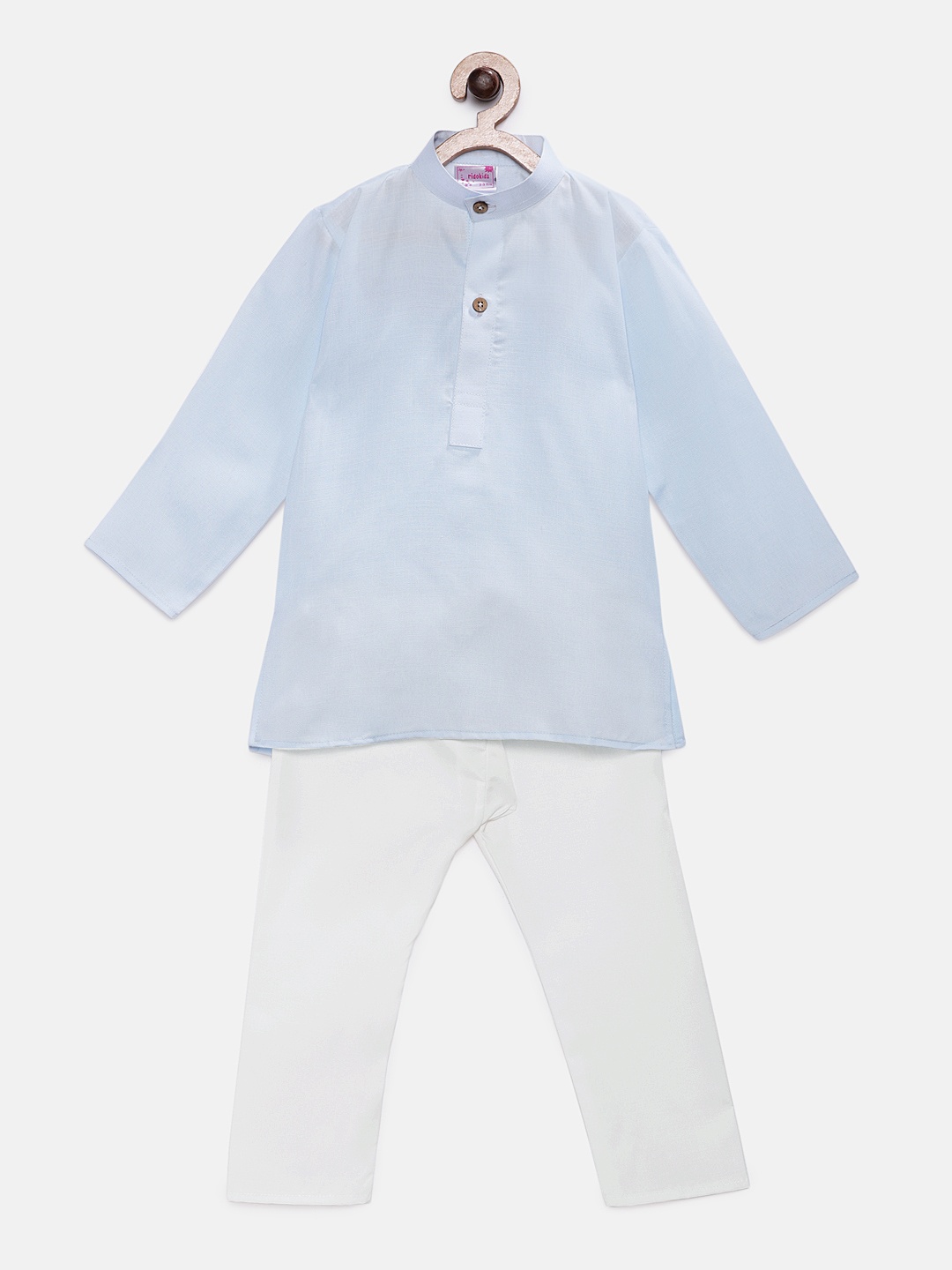 

Ridokidz Boys Blue & White Solid Kurta with Pyjamas