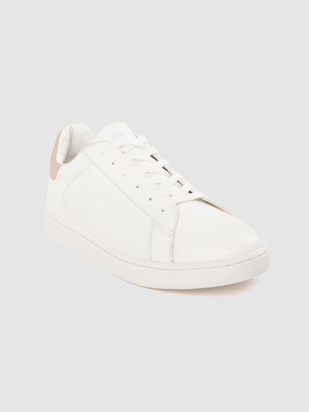 

Allen Solly Women White & Nude-Coloured Perforated Sneakers