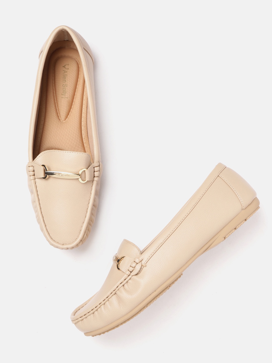 

Allen Solly Women Beige Solid Horsebit Loafers