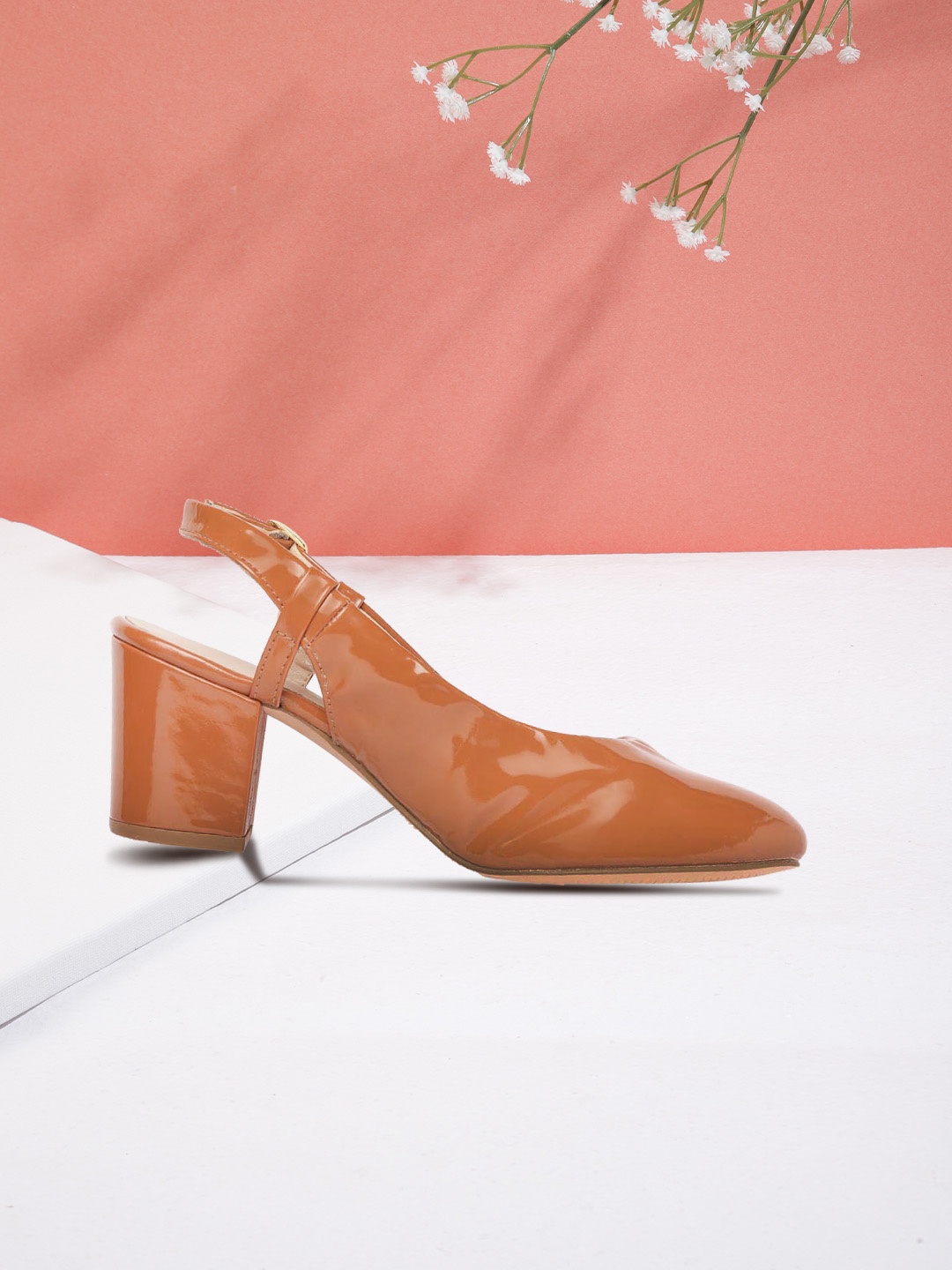 

Allen Solly Women Tan Brown Solid Block Heels