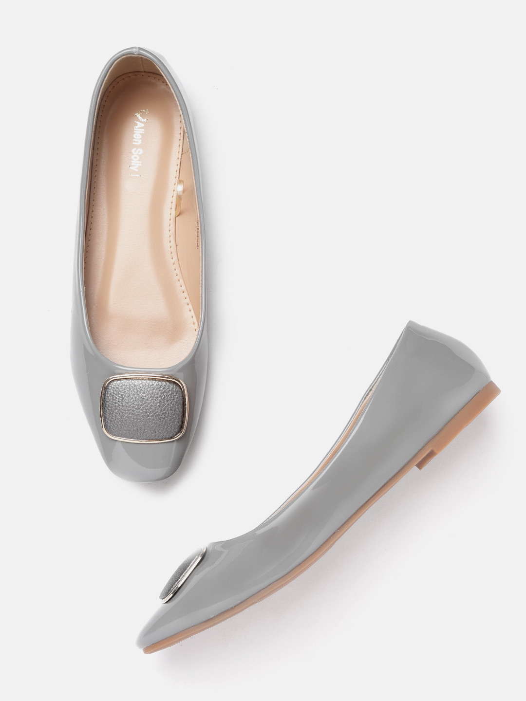 

Allen Solly Women Grey Solid Ballerinas