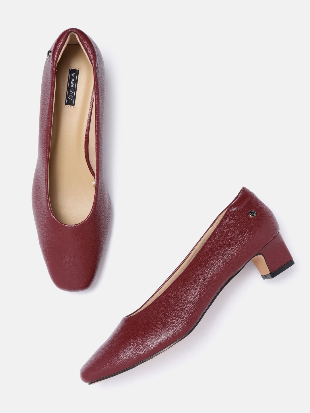 

Allen Solly Women Burgundy Solid Pumps