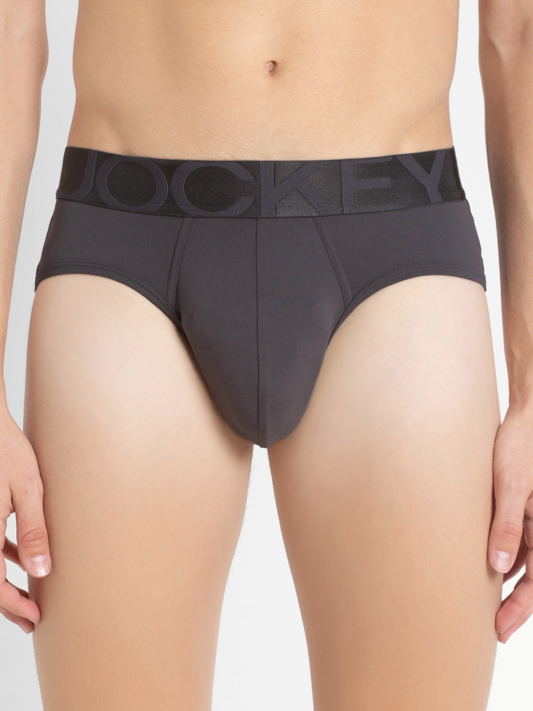 

Jockey Men Charcoal Grey Ultra Soft Briefs IC27-0105