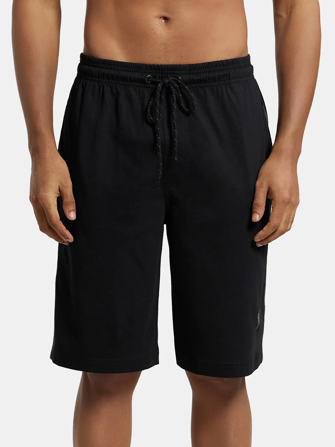 

Jockey Combed Cotton Rich Shorts with Side Pockets-9426, Black