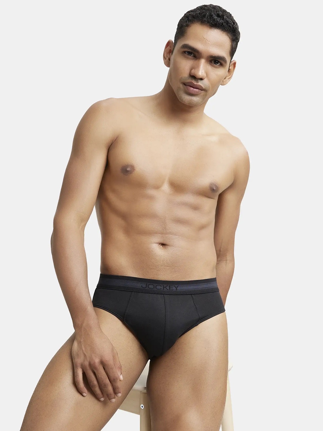 

Jockey Combed Cotton Brief with Stay Fresh Treatment-1010, Black