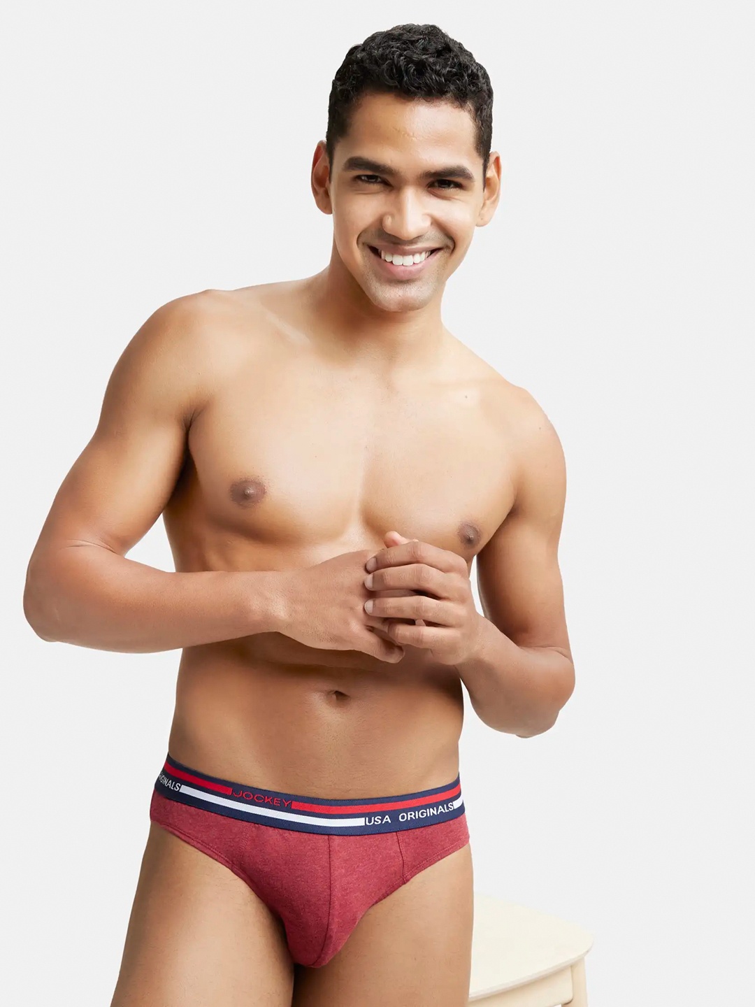 

Jockey Combed Cotton Brief with Ultrasoft Waistband-US49, Red