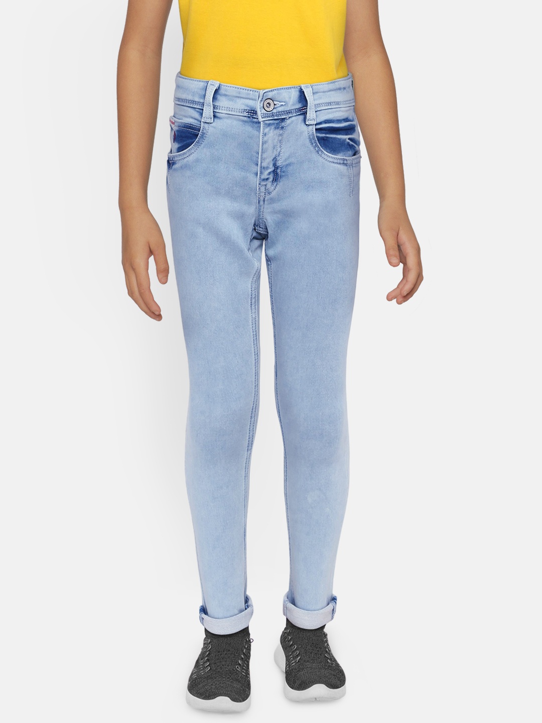

Indian Terrain Boys Blue Regular Fit Mid-Rise Clean Look Stretchable Jeans