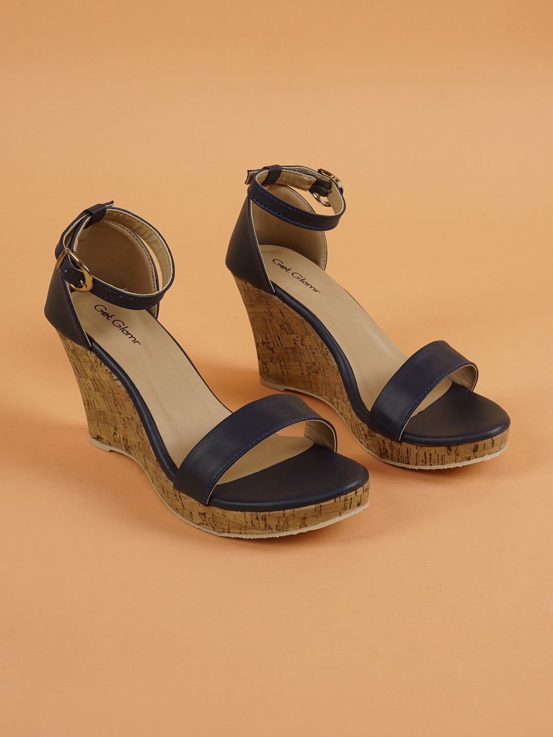 

Get Glamr Women Navy Blue Solid Heels