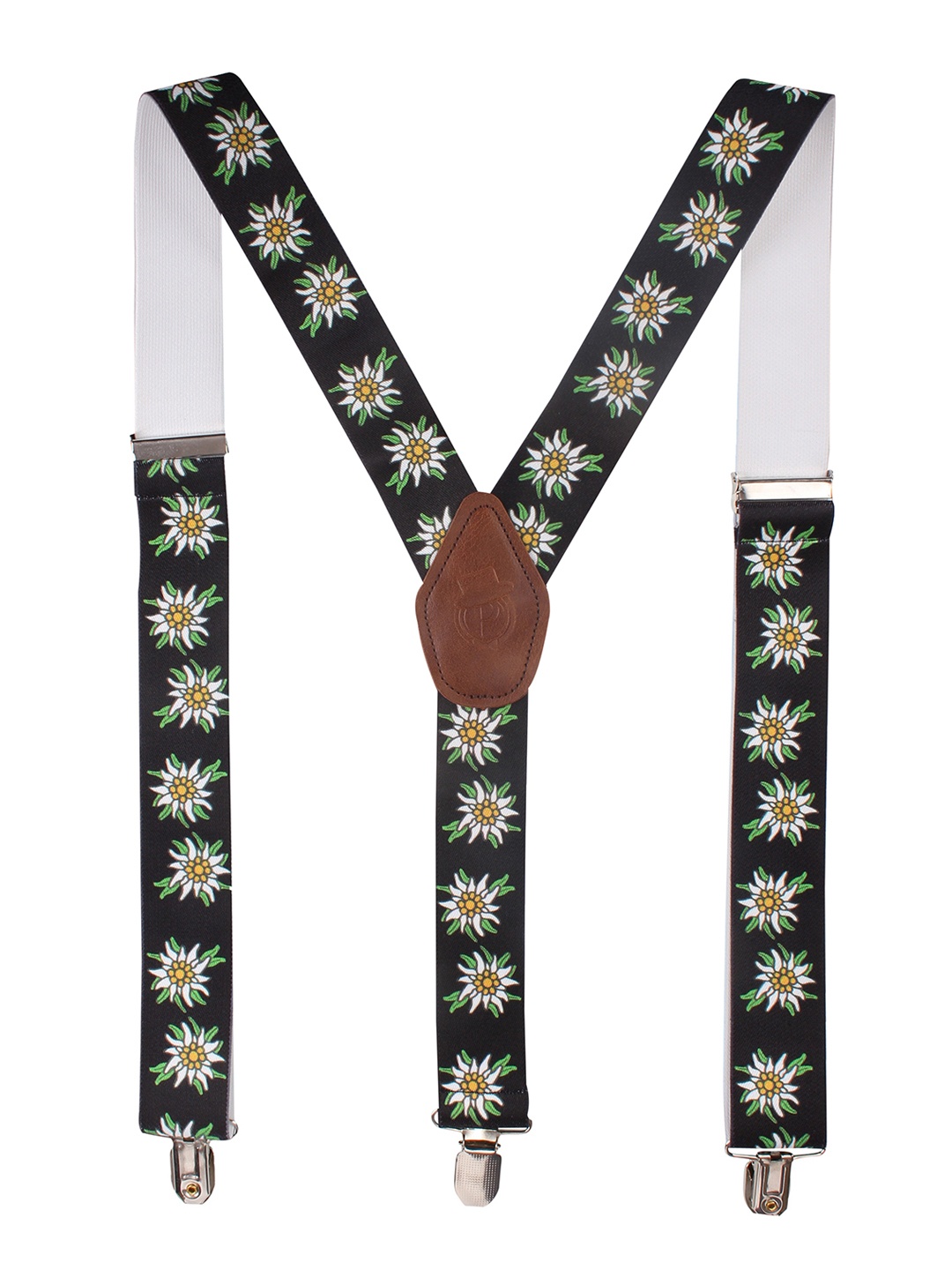

PELUCHE Men Black & White Printed Suspenders
