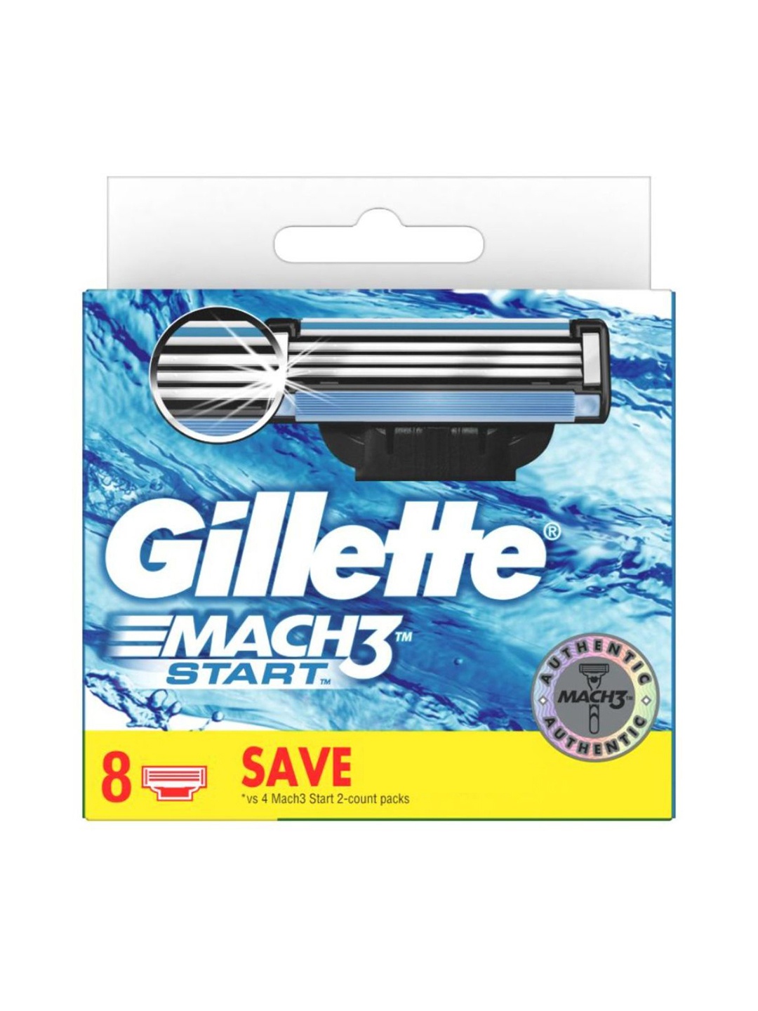 

Gillette Men Set of 8 Mach3 Razor Blades, Blue
