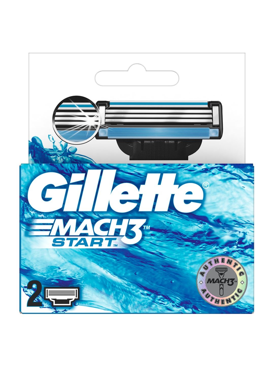 

Gillette Men Set of 2 Mach3 Razor Blades, Blue