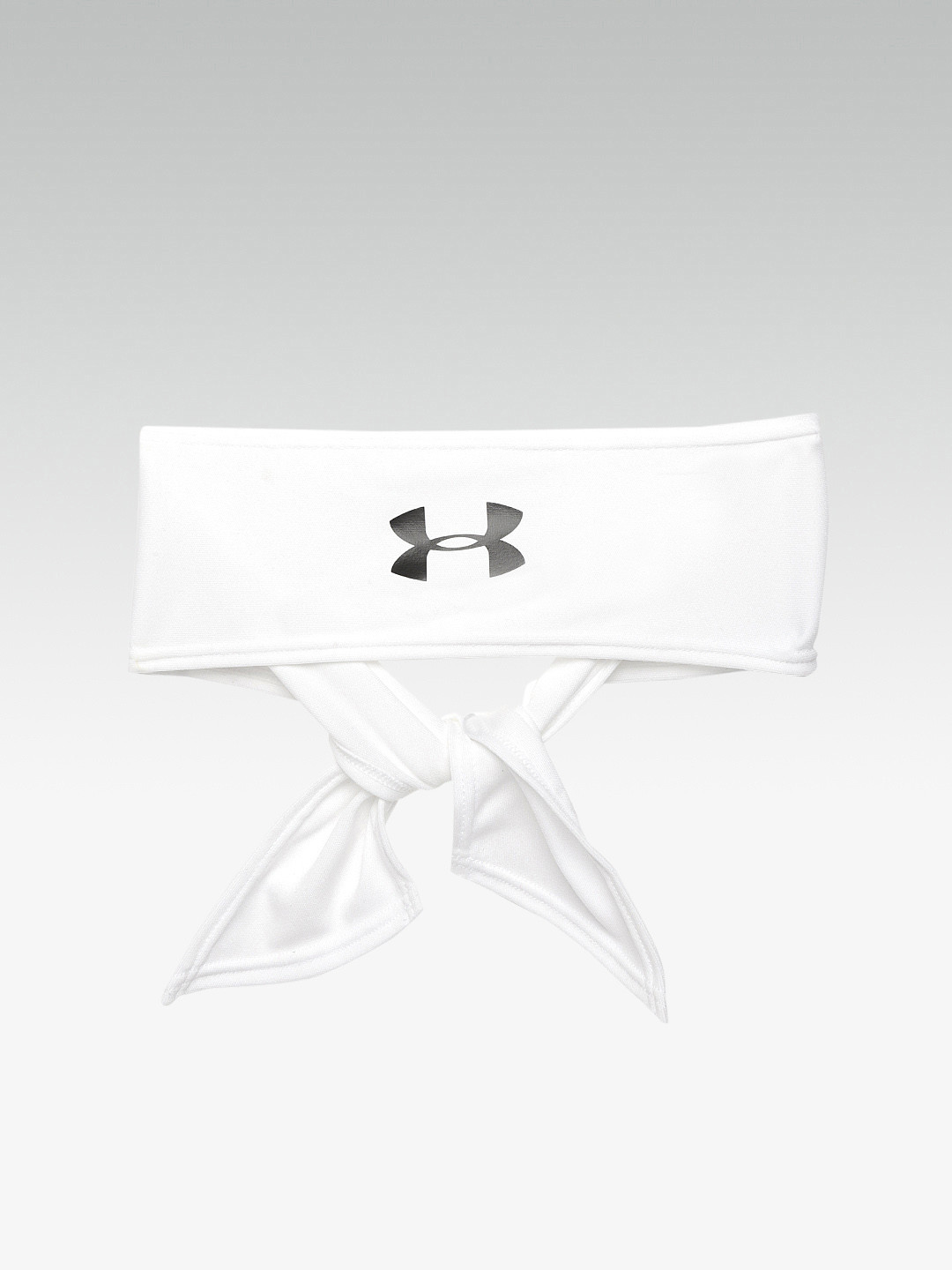 

UNDER ARMOUR Unisex White Solid Tie Headband with Printed Detail