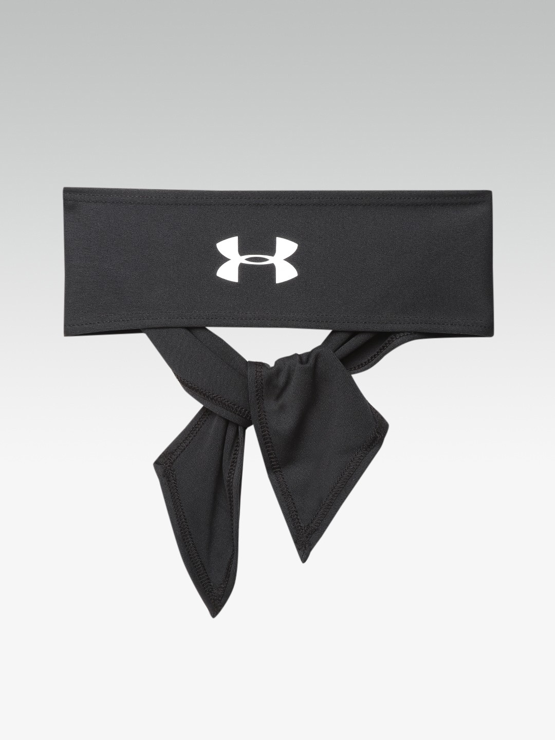 

UNDER ARMOUR Unisex Black Solid Tie Headband with Printed Detail