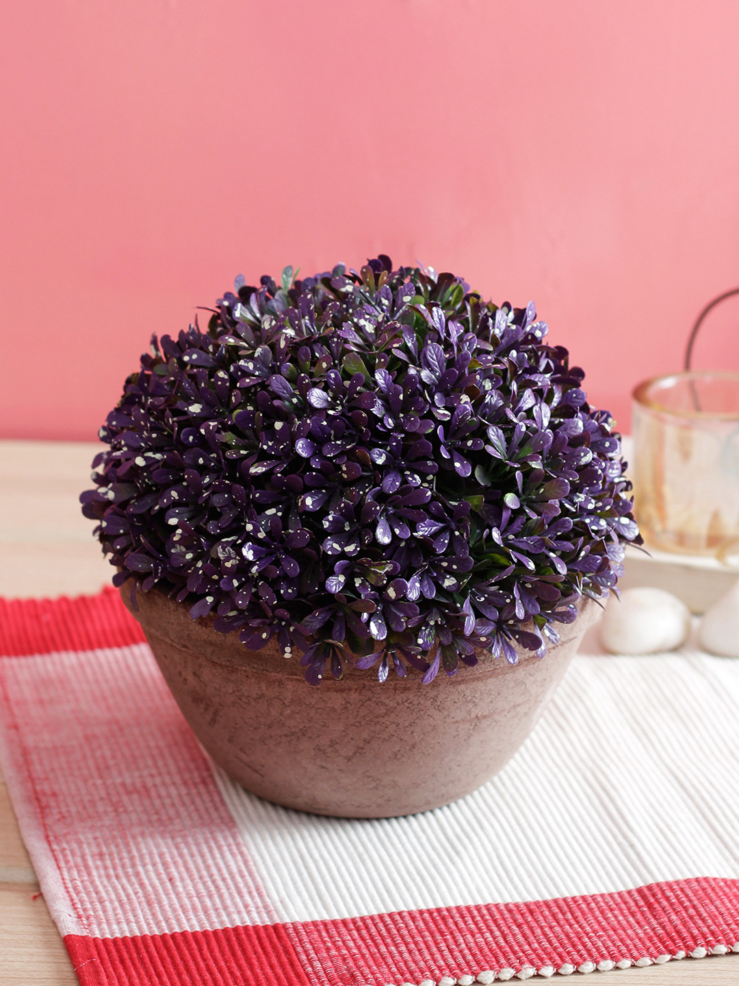 

PolliNation Purple Artificial Topiary Bonsai With Pot