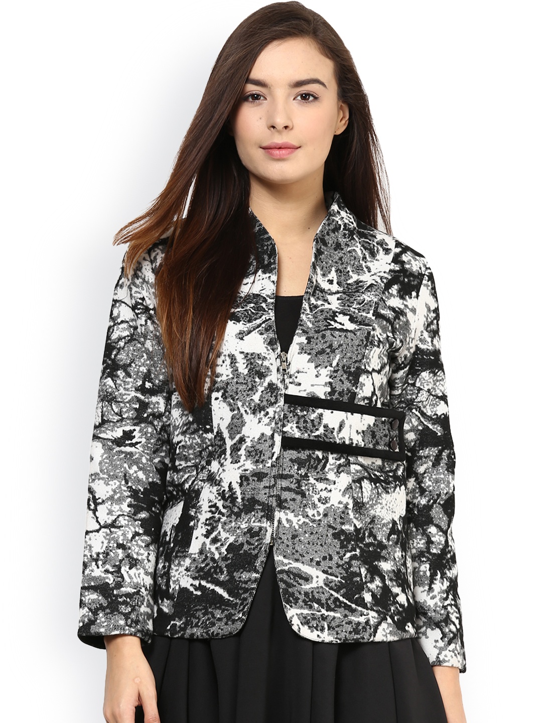 

RARE by Lantie Foster Black Prive Printed Jacket