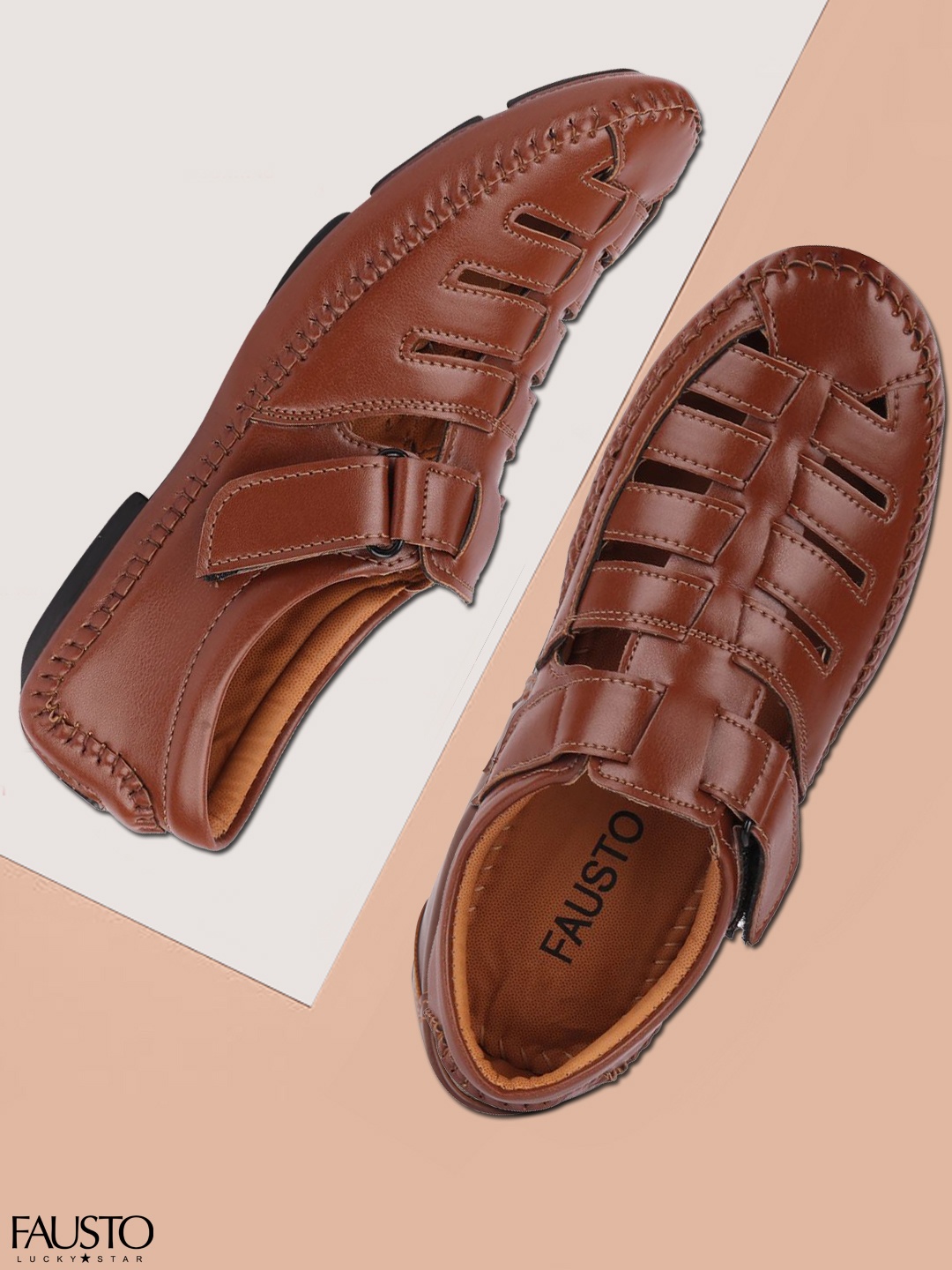 

FAUSTO Men Brown Sandals