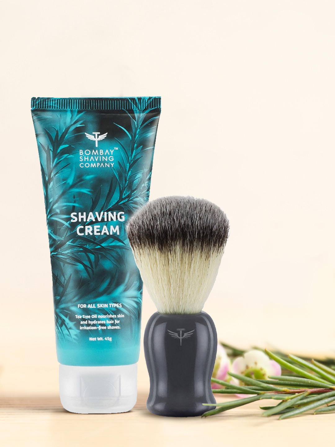

Bombay Shaving Company Shaving Cream & Immitation Badger Brush, Black