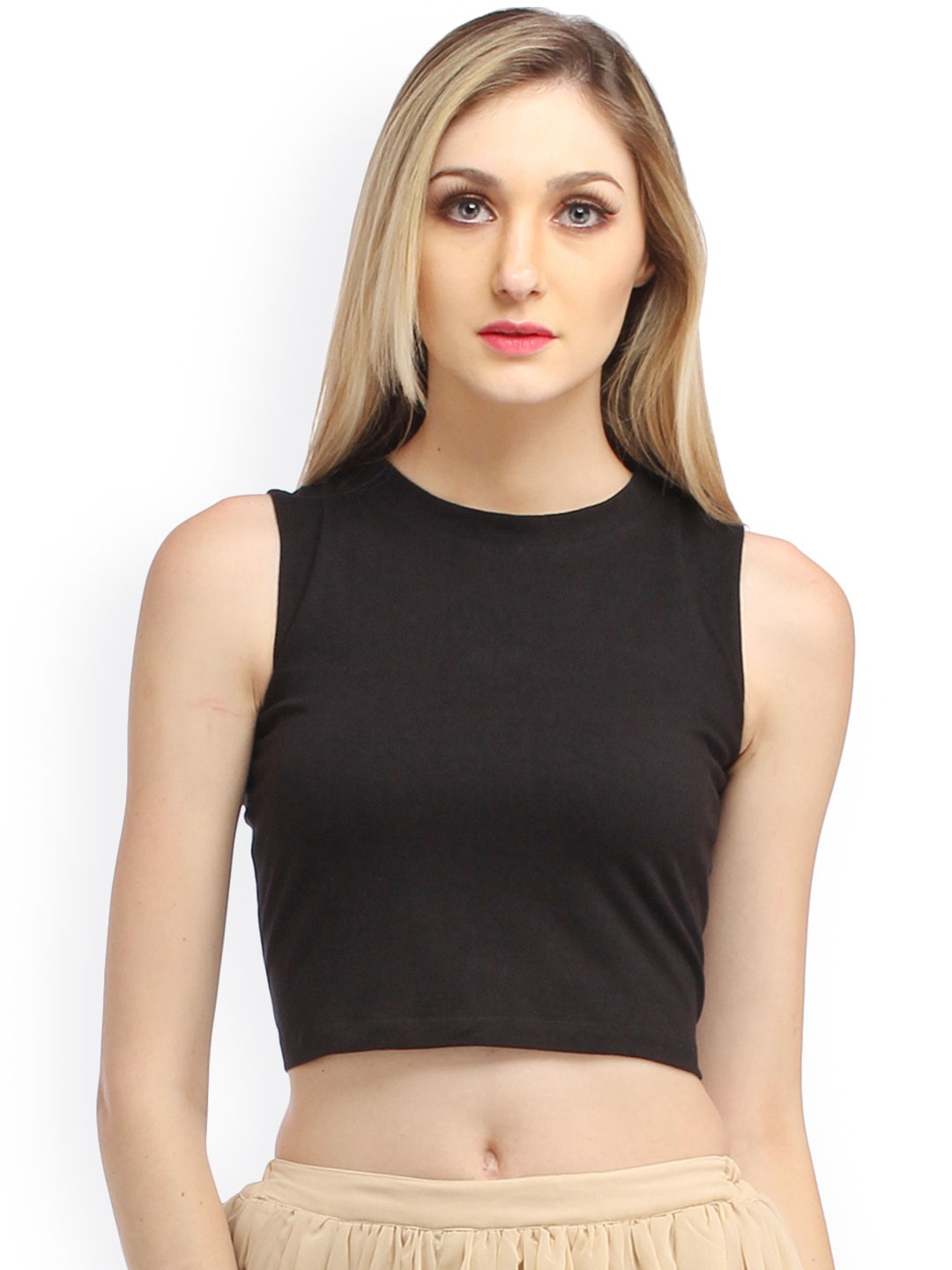 

Cation Black Crop Top