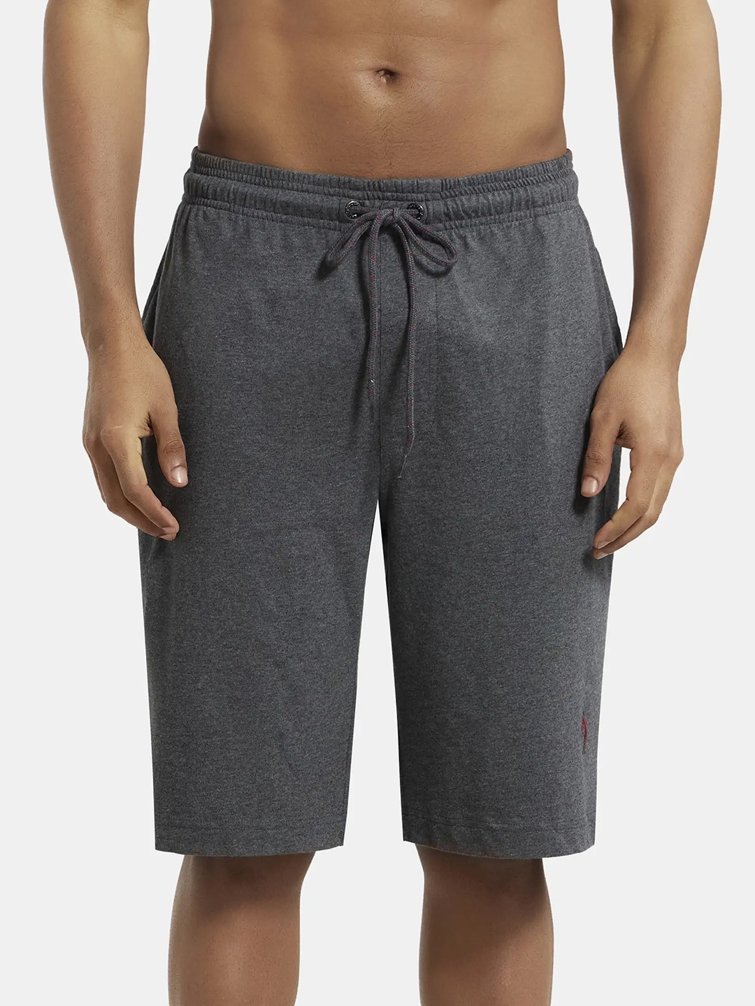 

Jockey Combed Cotton Rich Shorts with Side Pockets-9426, Charcoal