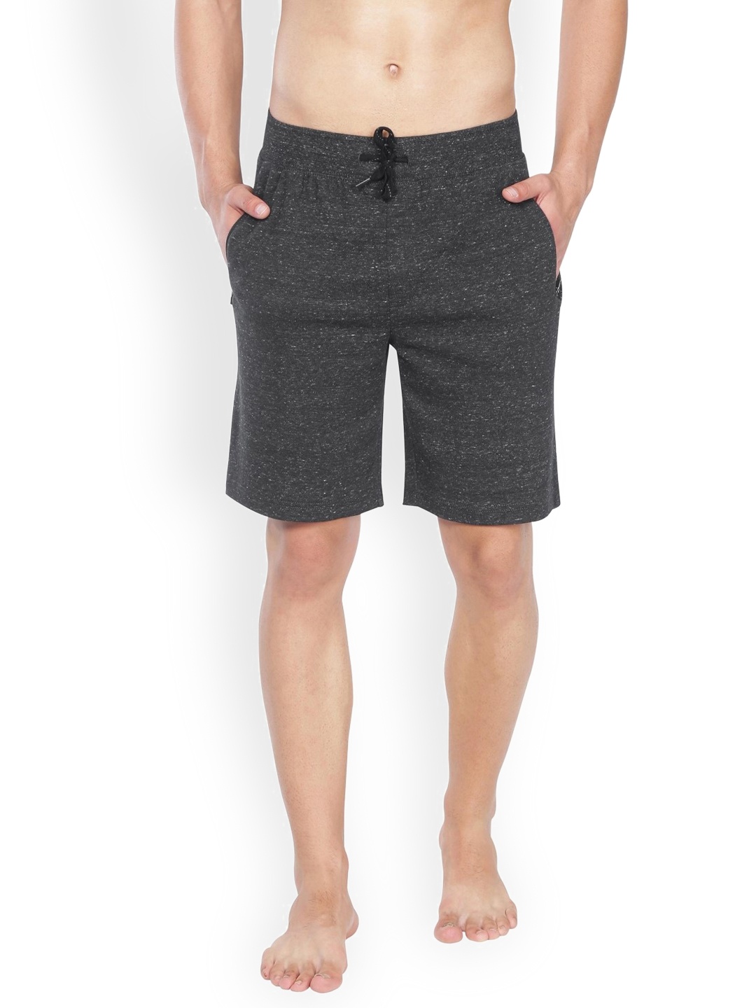 

Jockey Men Charcoal Grey Solid Straight Fit Lounge Shorts