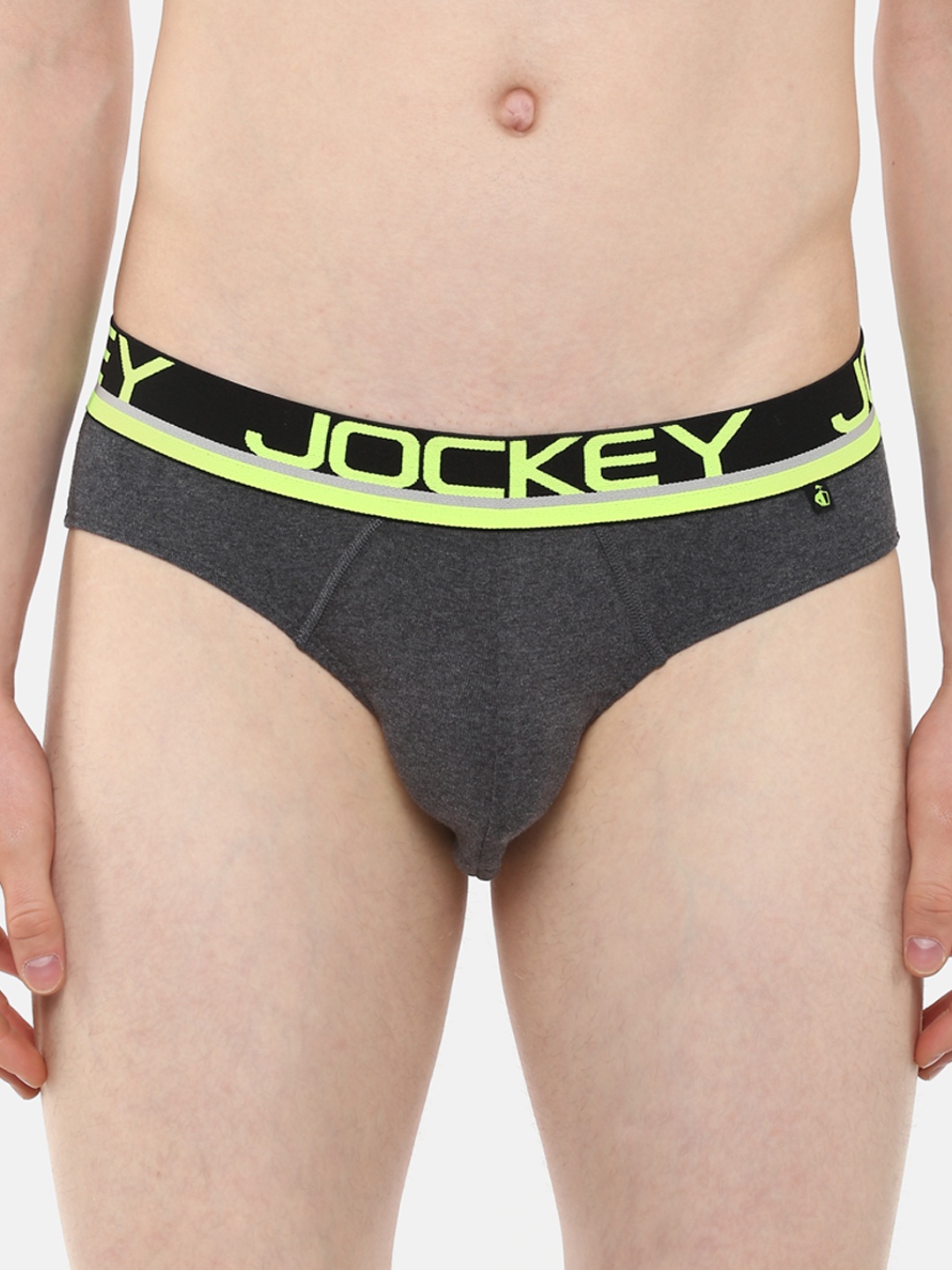 

Jockey Men Charcoal Grey Solid Briefs FP02-0105