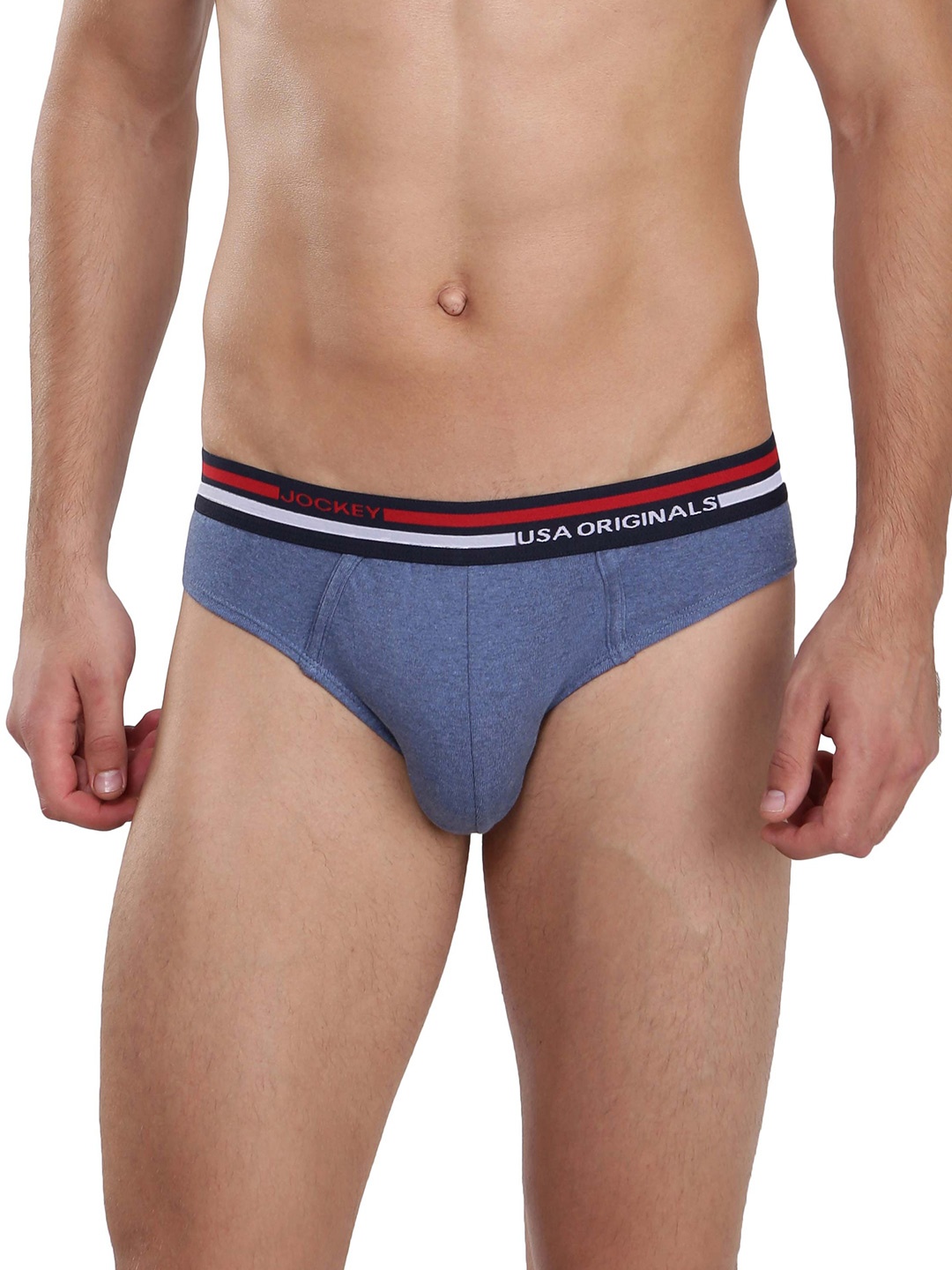 

Jockey Men Blue Solid Briefs US49-0105