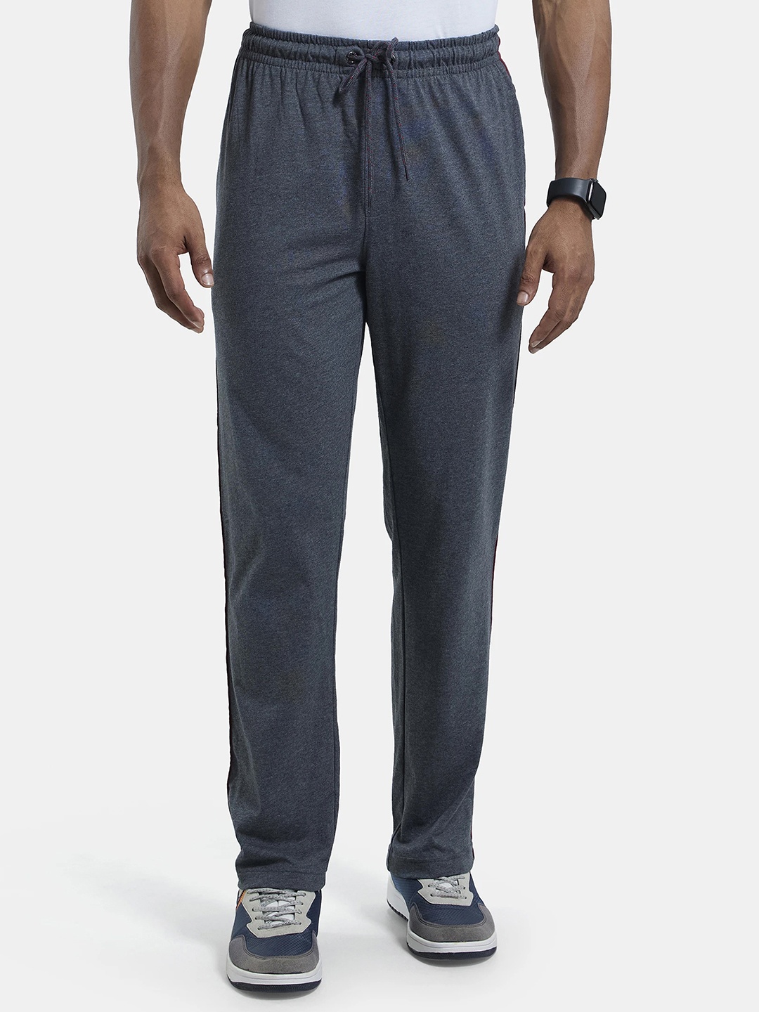 

Jockey Combed Cotton Rich Trackpant with Side Pockets-9500, Charcoal