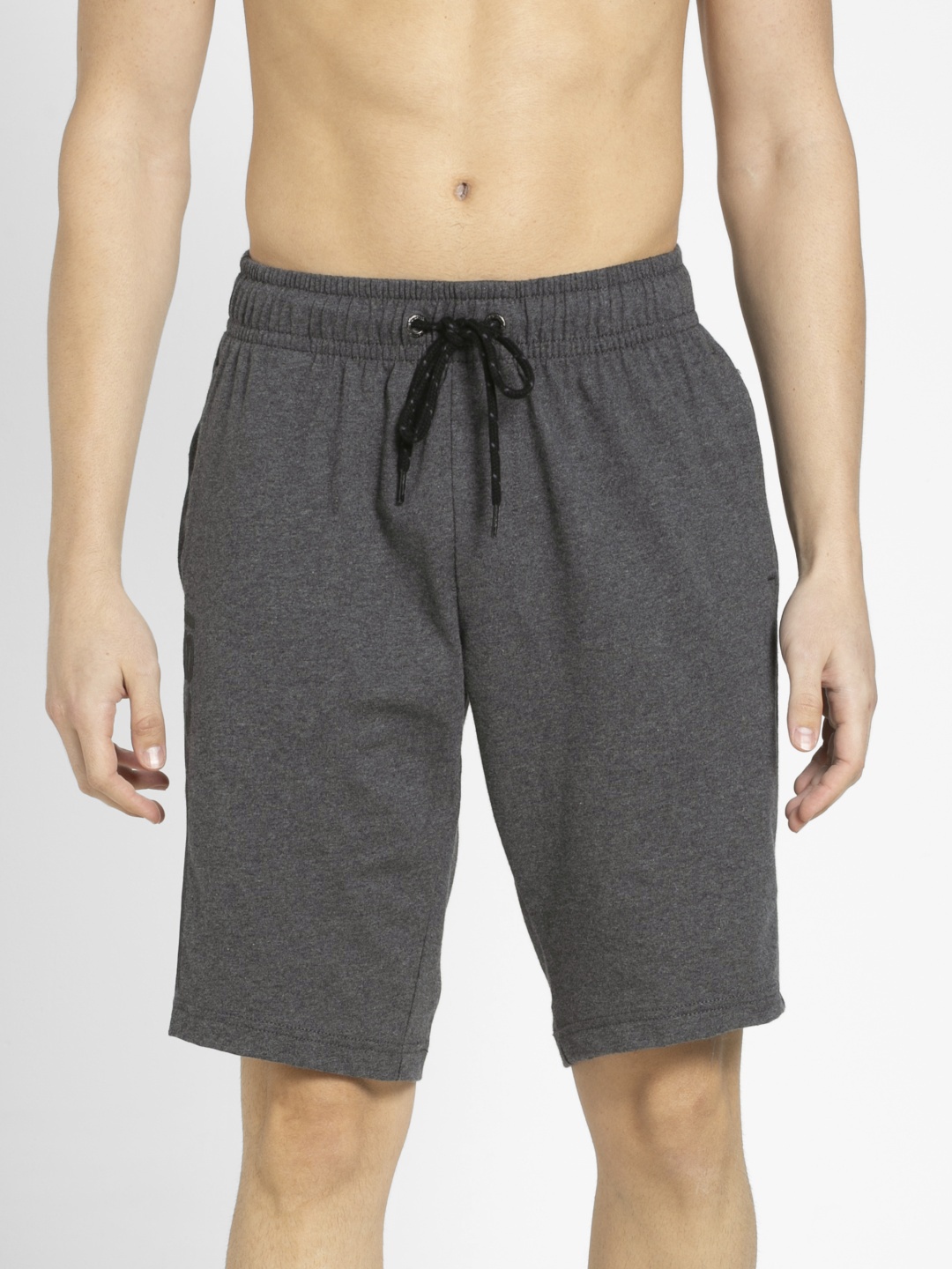 

Jockey Men Charcoal Grey Solid Lounge Shorts