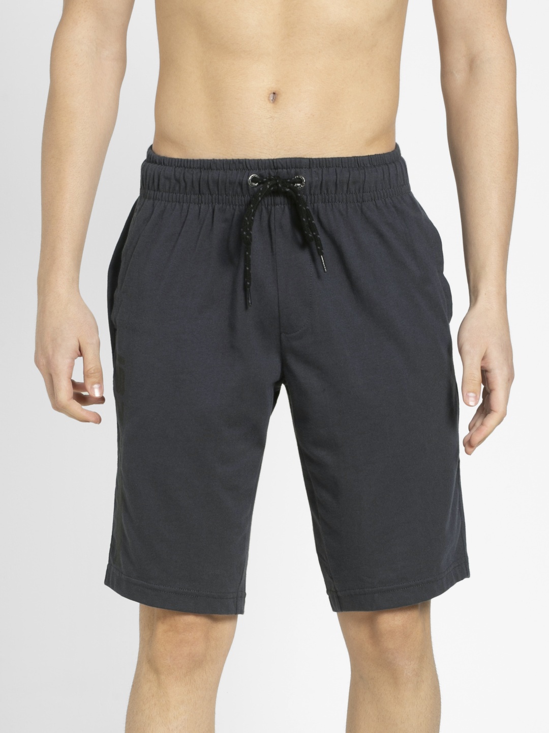 

Jockey Men Charcoal Grey Solid Lounge Shorts