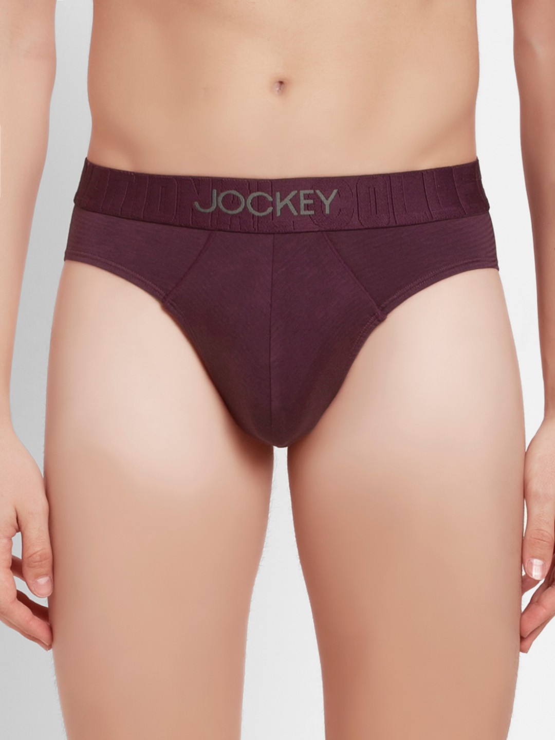 

Jockey Men Supima Cotton Elastane Stretch Solid Brief with Ultrasoft Waistband IC31, Burgundy