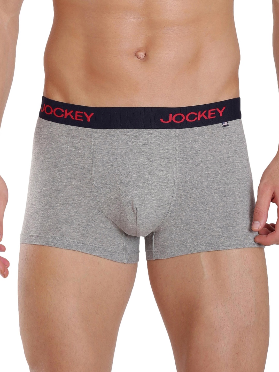 

Jockey Men Super Combed Cotton Trunks US60-0105, Grey melange