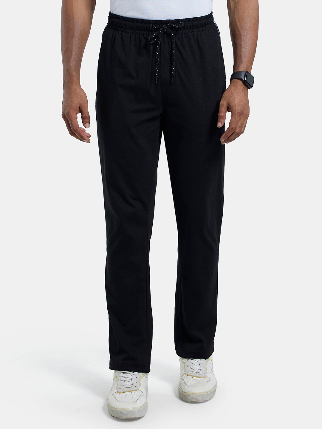 

Jockey Combed Cotton Rich Trackpant with Side Pockets-9500, Black