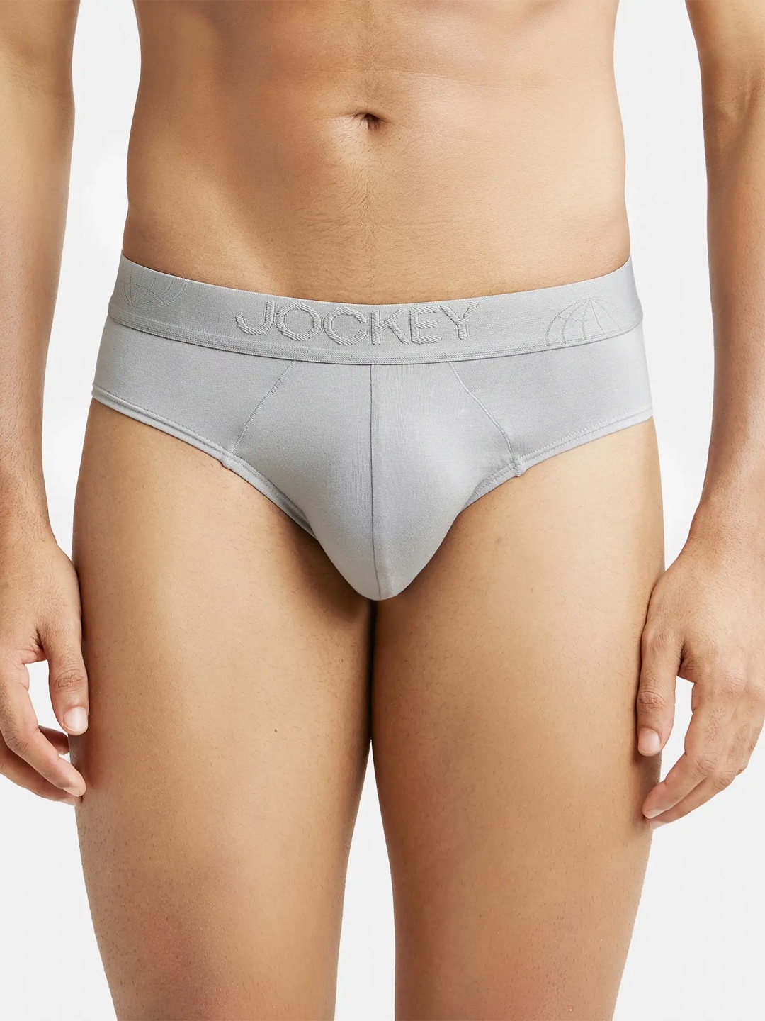 

Jockey Tencel Micro Modal Cotton Stretch Brief with Ultrasoft Waistband-IC24, Grey