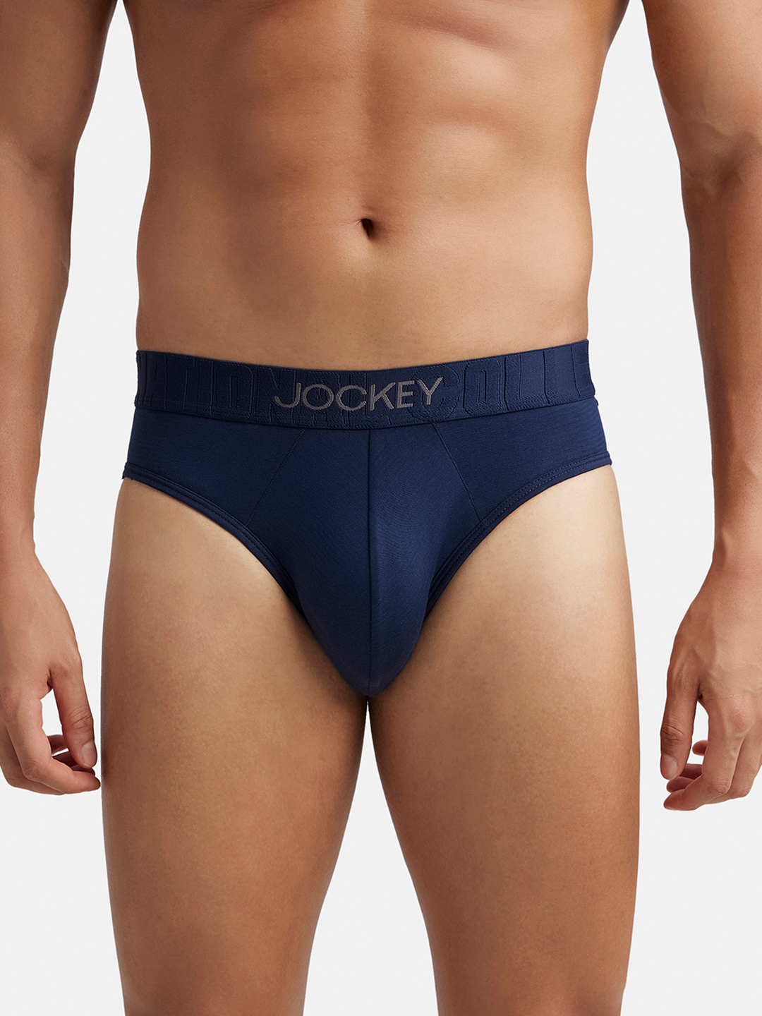 

Jockey Supima Cotton Stretch Solid Brief with Ultrasoft Waistband-IC31, Navy blue