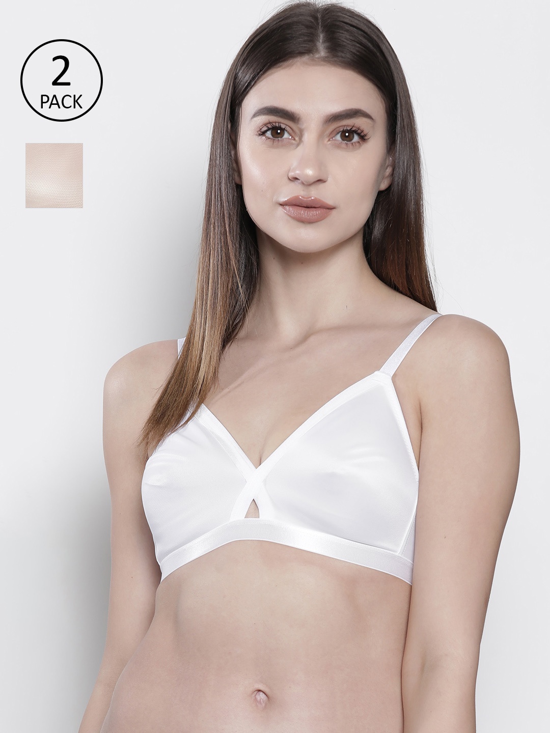 

Marks & Spencer Pack of 2 Solid Non-Wired Non Padded Everyday Bras T337021, White
