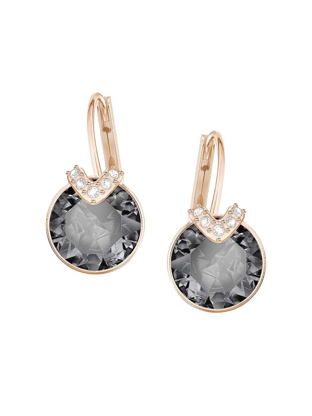 

SWAROVSKI Women Rose Gold-Plated Studs, Grey