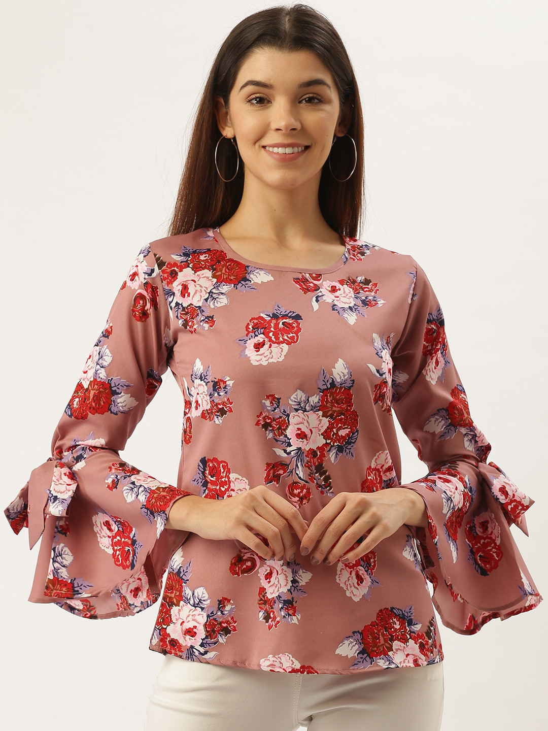 

Darzi Women Mauve & Red Printed Top