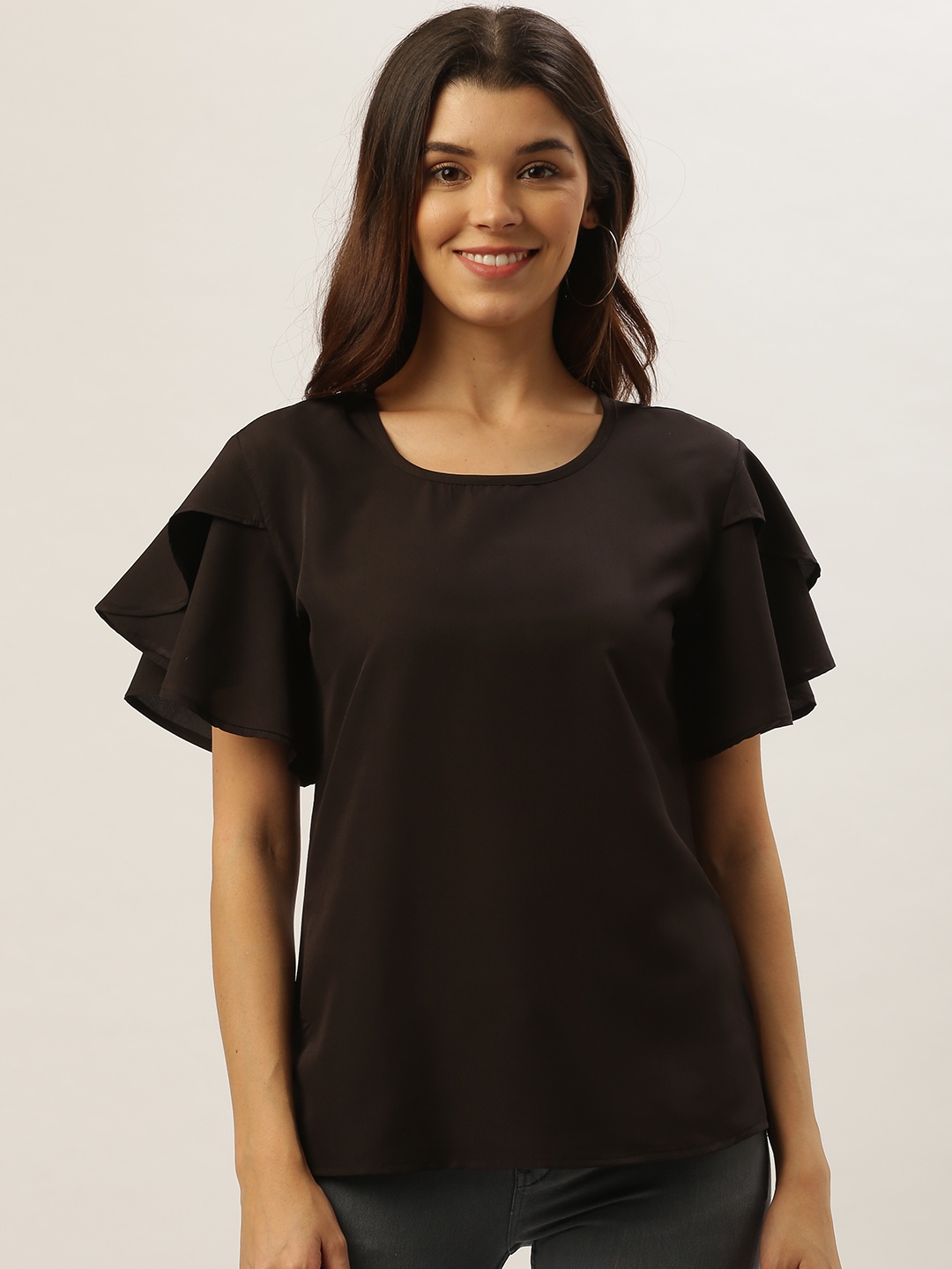 

Darzi Women Black Solid Top