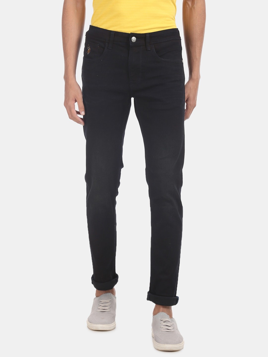 

U.S. Polo Assn. Denim Co. Men Blue Skinny Fit Mid-Rise Clean Look Sustainable Jeans