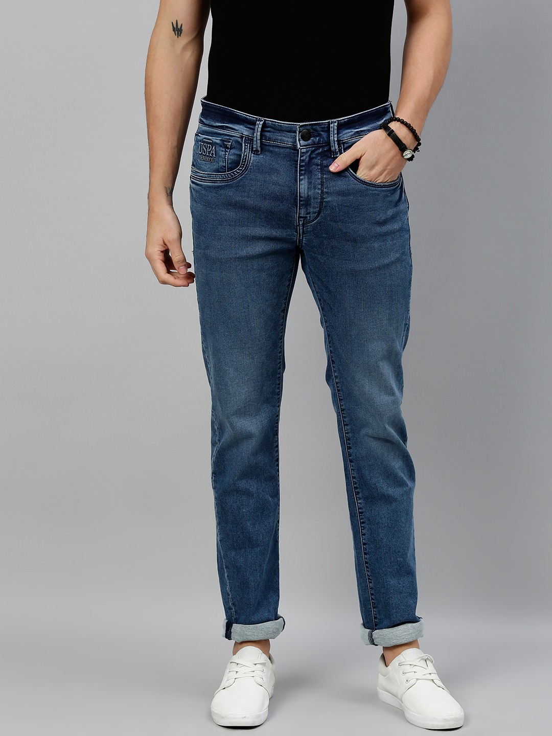 

U.S. Polo Assn. Denim Co. Men Blue Regallo Skinny Fit Mid-Rise Stretchable Jeans